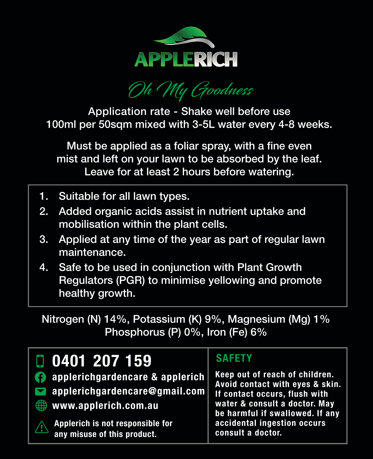 Applerich Oh My Goodness - Liquid Fertiliser