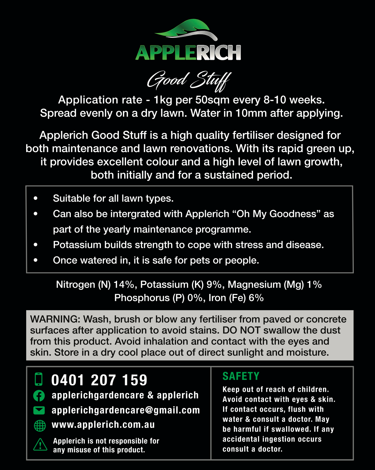 Applerich Good Stuff - Granular Fertiliser