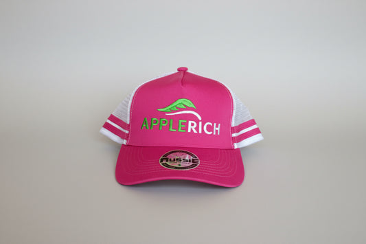 Pink Applerich Hat (with ponytail holder)